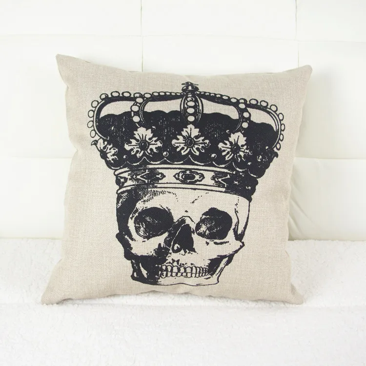

2015 new fHalloween skeleton crown synthetic pillow household linen sofa cushion corelessree shipping