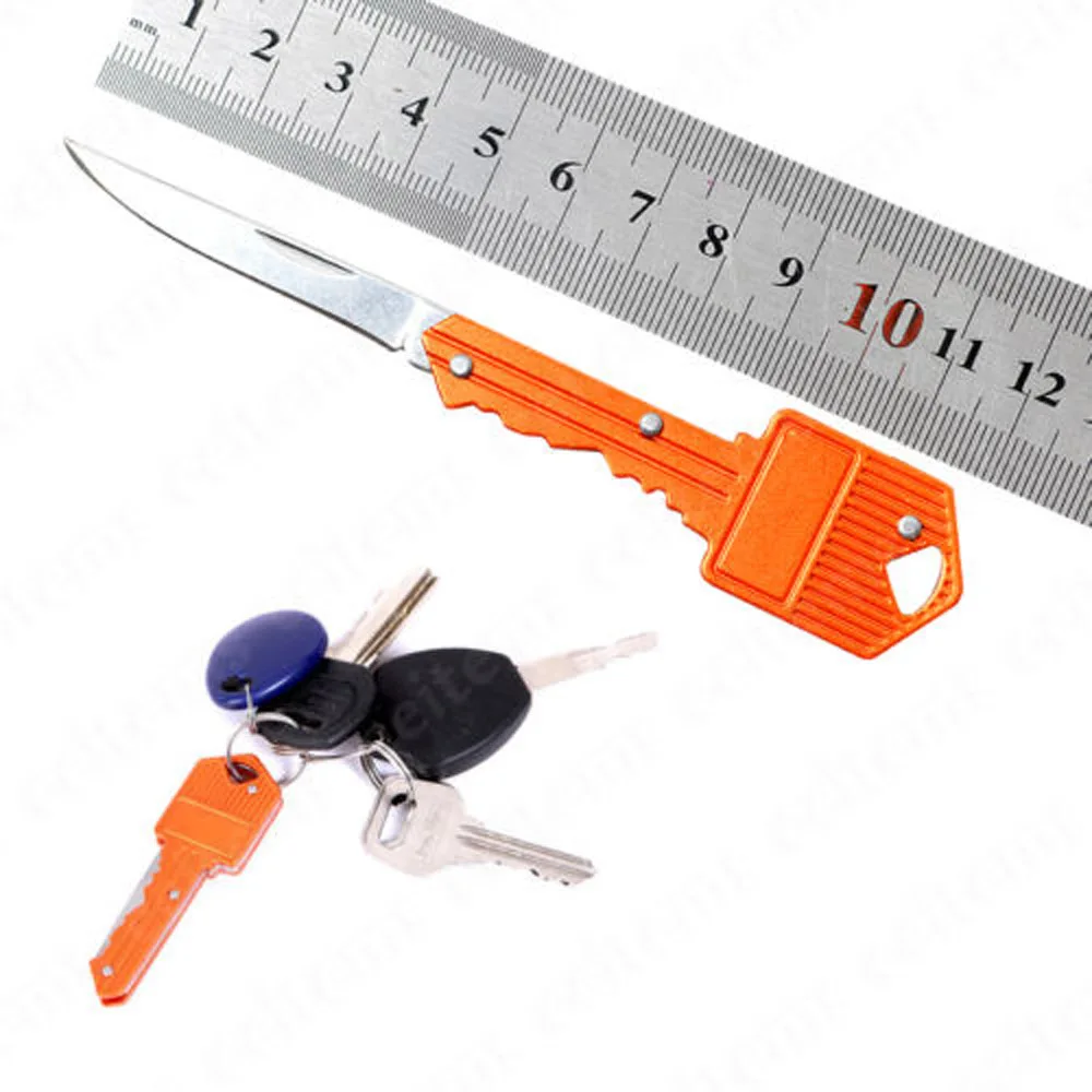 Keyring Ring Mini Key Knife Multi Fruit Blade Keychain Fold Pocket Box Package Camp Peeler Outdoor Letter Open peeling Survive