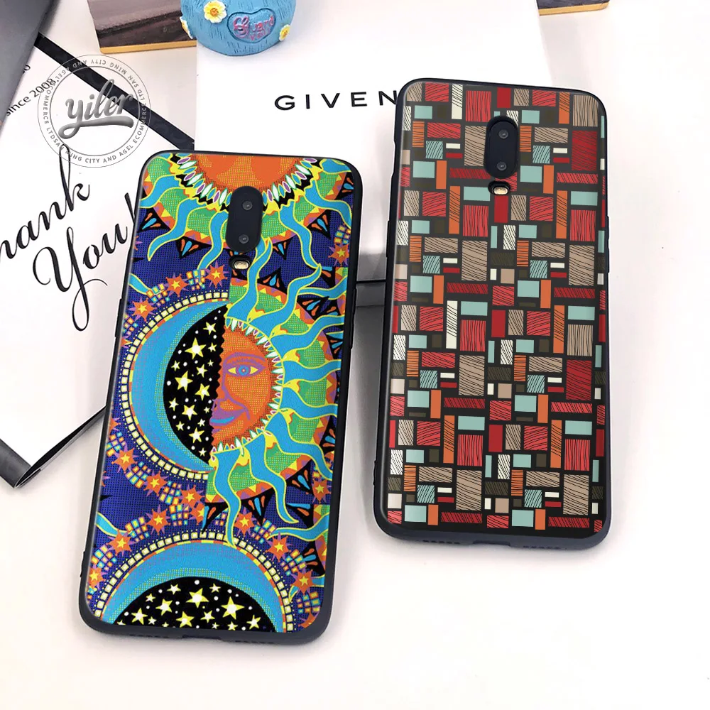 

2019 New product for Case Oneplus 6T Case Cover for 1+6 T Phone Case Church glass wind Imitation cloth for Oneplus 6T Black Case