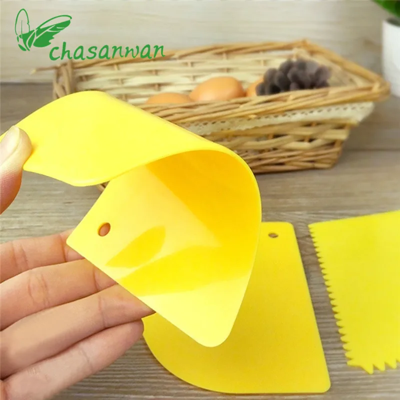 3 шт пластиковый тесто глазурь скребок для мастики Набор для украшения ...