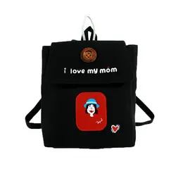 2018 женский рюкзак мешок dos femme путешествия ноутбук рюкзак холст характер школьные рюкзаки сумки для девочек-подростков