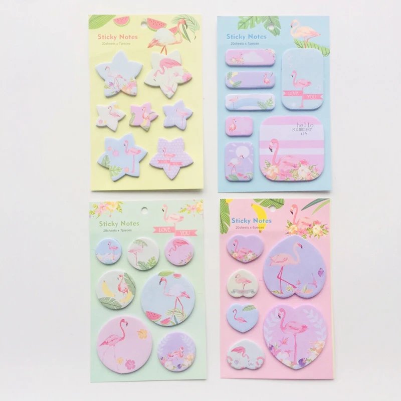 

1 Pack Fresh Flamingo Planner Stickers Sticky Notes Memo Pad Notepad Stationery Decoration Fashion Sticker