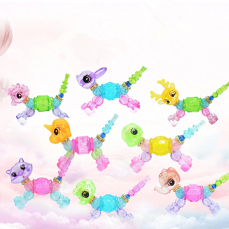 15Pcs Magic Bracelet Twisty Pet Animal Bracelets For Kids Girls Classic Toys Birthday Gifts huismerk kopen in de aanbieding