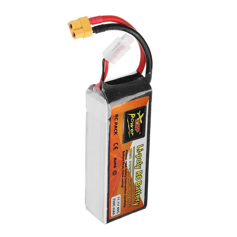 ZOP мощность 11,1 V 7000mah 40C 3S Lipo аккумулятор Перезаряжаемый W/XT60 Разъем для RC квадрокоптера автомобиля запасные части Асса