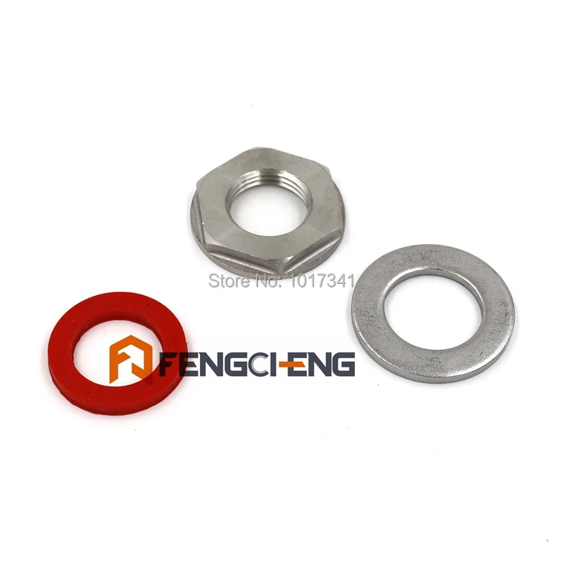 

Flange Lock Nut Weldless Bi-metal Thermometer Install Kit, 1/2" NPS, For Keg or Kettle, Homebrew Fitting