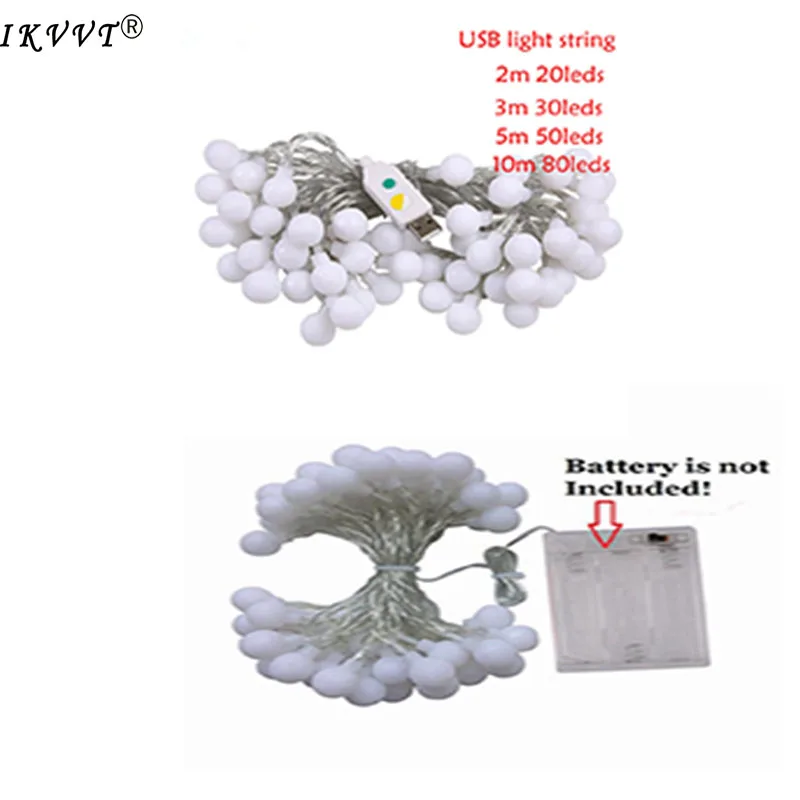 

USB powered battery powered 1-10m fairy flower ball LED string Christmas holiday wedding party university dormitory decoration