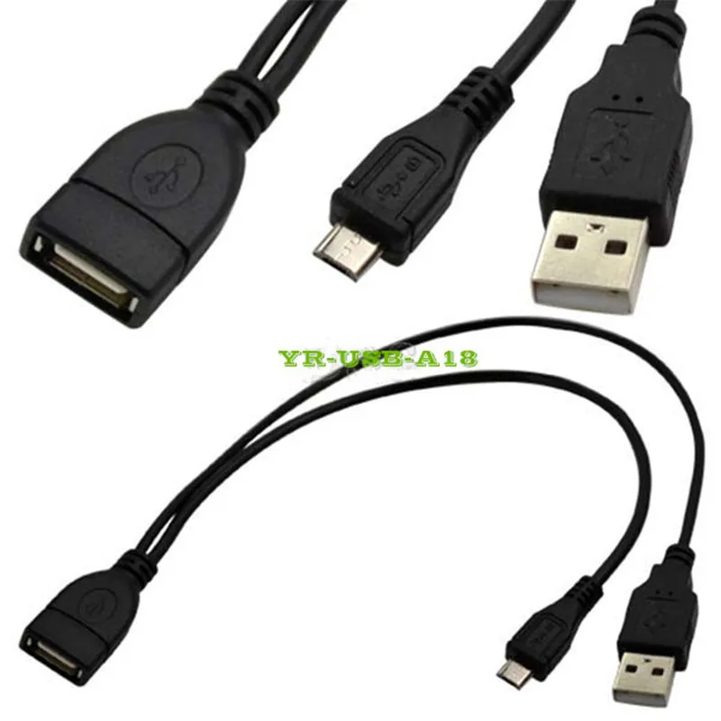 

Micro 5P+AM/AF USB OTG cable with Power