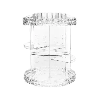 

1pcs Makeup Organizer Dress Table 360 Degree Rotating Adjustable Storage Box Fashion Case Storage Shelf for Women Ladies Girls