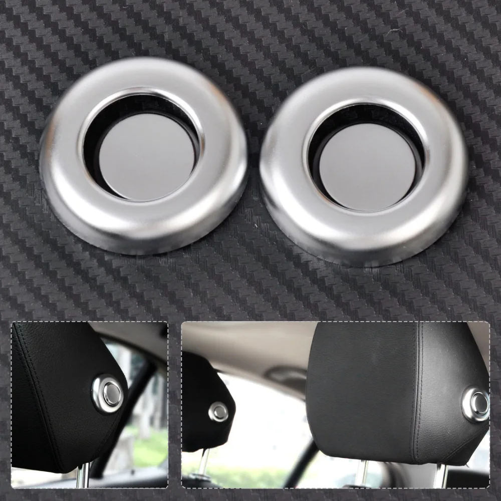 CITALL New Chrome Front Seat Headrest Post Trim for BMW 3 4 Series 2013