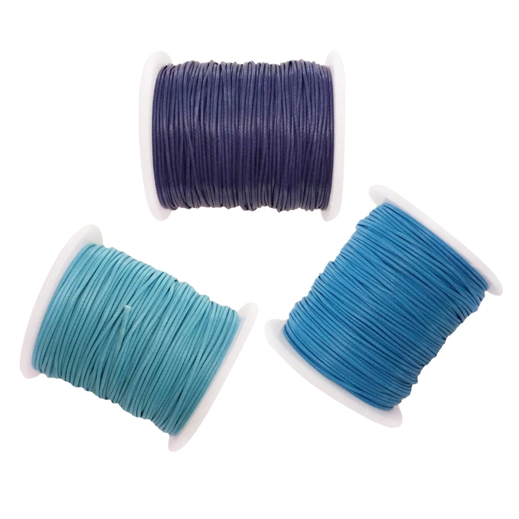 3 Rolls of 80 Meters Waxed Nylon Cord String for DIY Jewelry Making Necklace Bracelet Earrings Thread for Handmade Crafts 1mm 