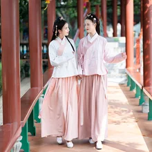Hanfu Платье женское/дамское китайский стиль Hanfu китайские традиционные и древние костюмы Китайская народная танцевальная одежда DQL372