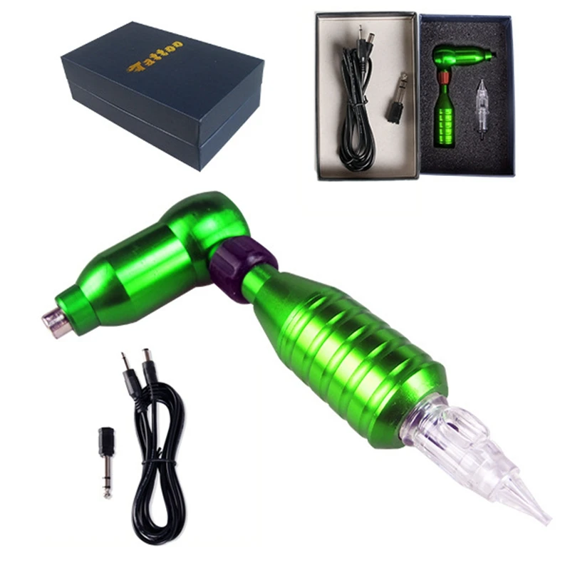 Professional Green Color Rotary Tattoo Machine Makeup Pen Machine Tattoo kit for Tattoo Supplies Free Shipping