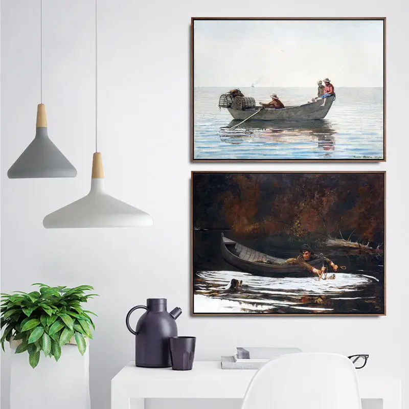 홈 인테리어 아트 벽 사진 fro 거실 포스터 인쇄 캔버스 회화 미국 winslow homer 경치