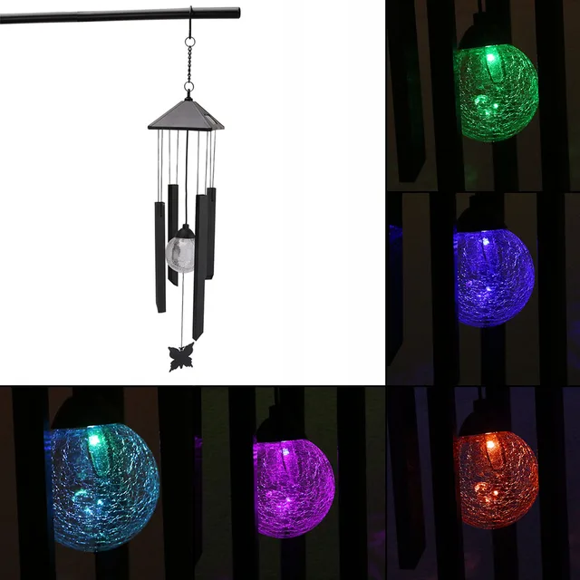 Night Solar Led Wind Chimes Colour Changing Pendant Bell Yard Garden Night Solar Led Wind Chimes Colour Changing Pendant Bell Yard Garden Lamp Accessories Home