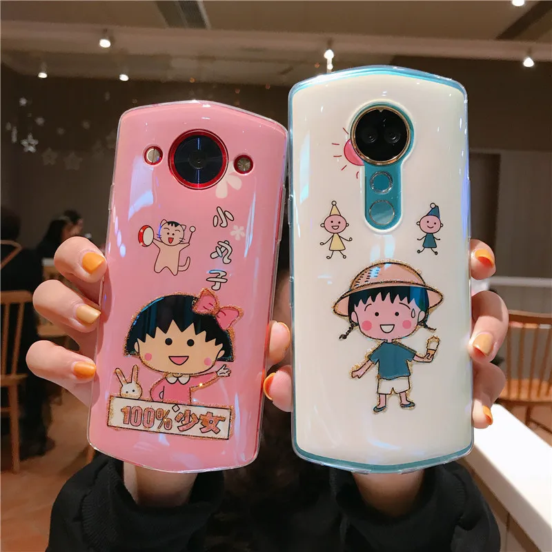 

Cute Chibi Maruko Case For Meitu T8 T9 Pink Girly T 9 Cartoon Phone Cases for MEITU M6 Blue ray M8 Soft Epoxy Silicone Covers T8