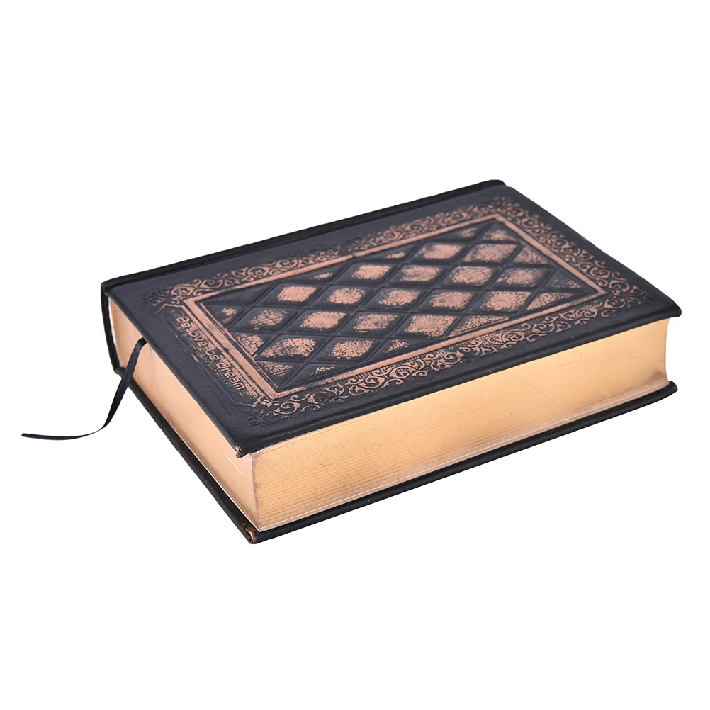 PU Leather Vintage Embossed Plaid Retro Notebooks Framed NoteBook Agenda Diary Journal Student Memo Planner Page:12.3X17cm | Канцтовары