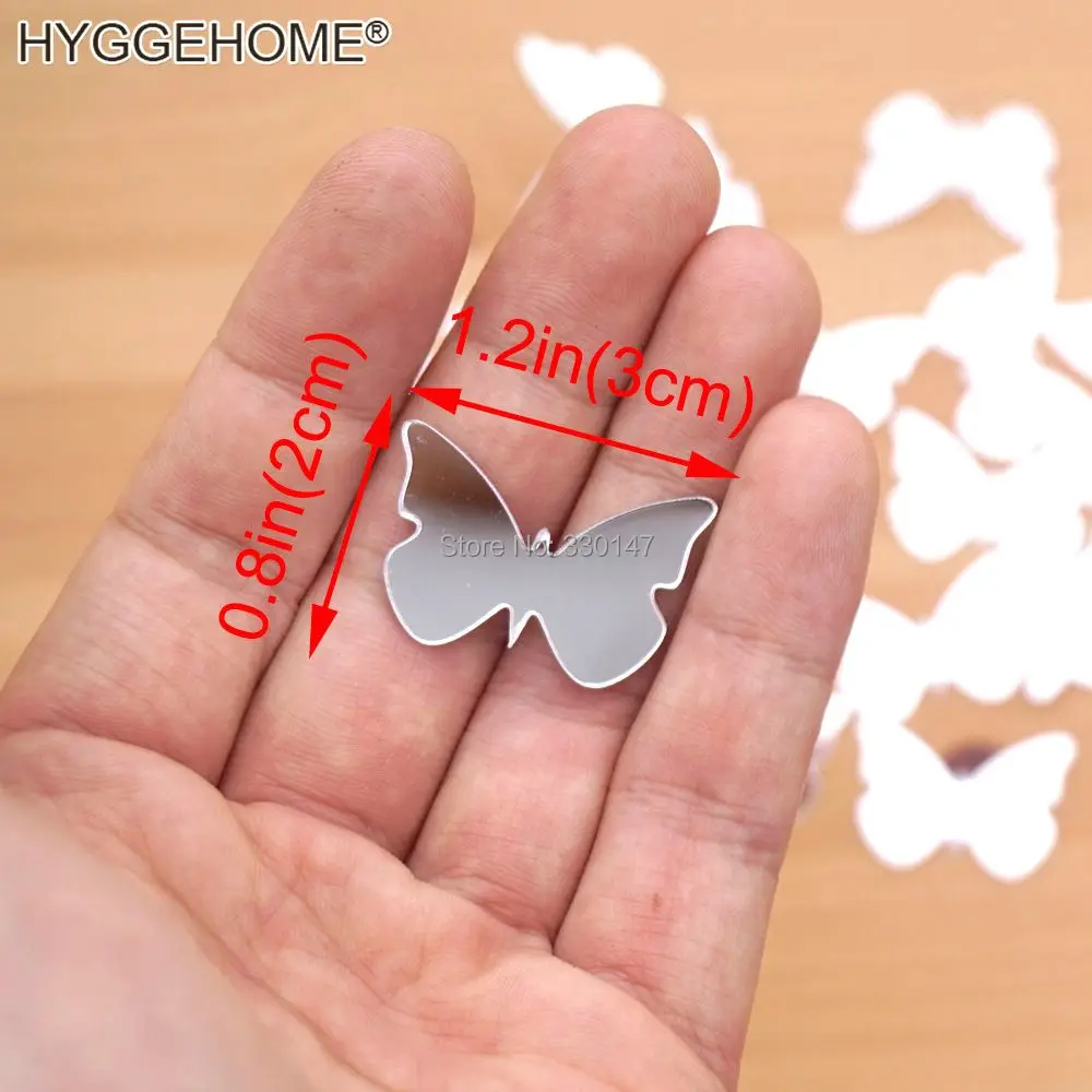 

(100 pieces/lot) 3*2cm Butterfly Acrylic Mirror Wall Sticker Kid's Girl DIY Accessory 3D Home Decor for Living Room Bedroom