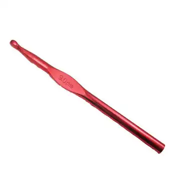

10Pcs Size 9mm One Size Multicolour Aluminum Durable Crochet Hooks Knitting Needles 15cm