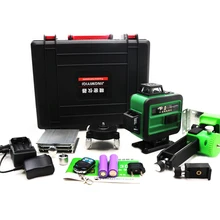 16 линий 4D самонивелирующийся 360 горизонтальный и вертикальный супер мощный роторный лазерный уровень зеленый луч нивелировочный лазер