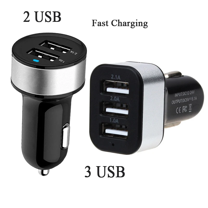 Quick Charge Car Cigarette Lighter 12 24V 3.1A Micro Usb Car Charger