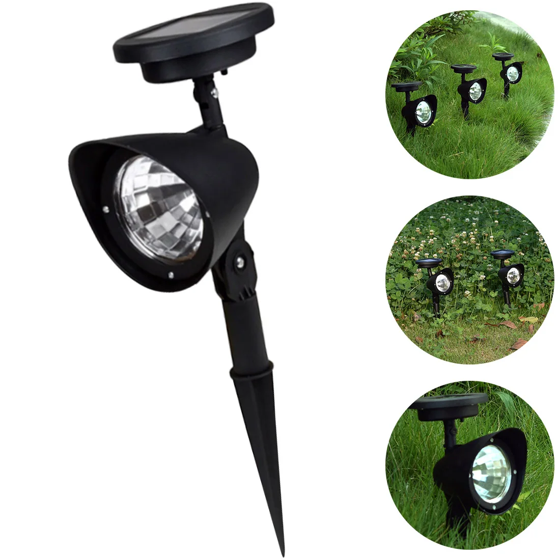 1 stücke 4 LED Solar Powered Spotlight Outdoor Garten Landschaft Rasen Yard Pfad Spot Decor Licht Lampe Auto Auf-in Solarlampen aus Licht & Beleuchtung bei