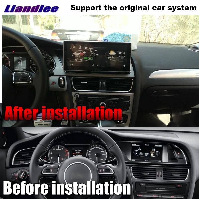 Discount Liandlee Car Multimedia Player NAVI 4G RAM For Audi A5 8T 2007~2016 CarPlay Adapter System Radio Stereo GPS WIFI Navigation 3