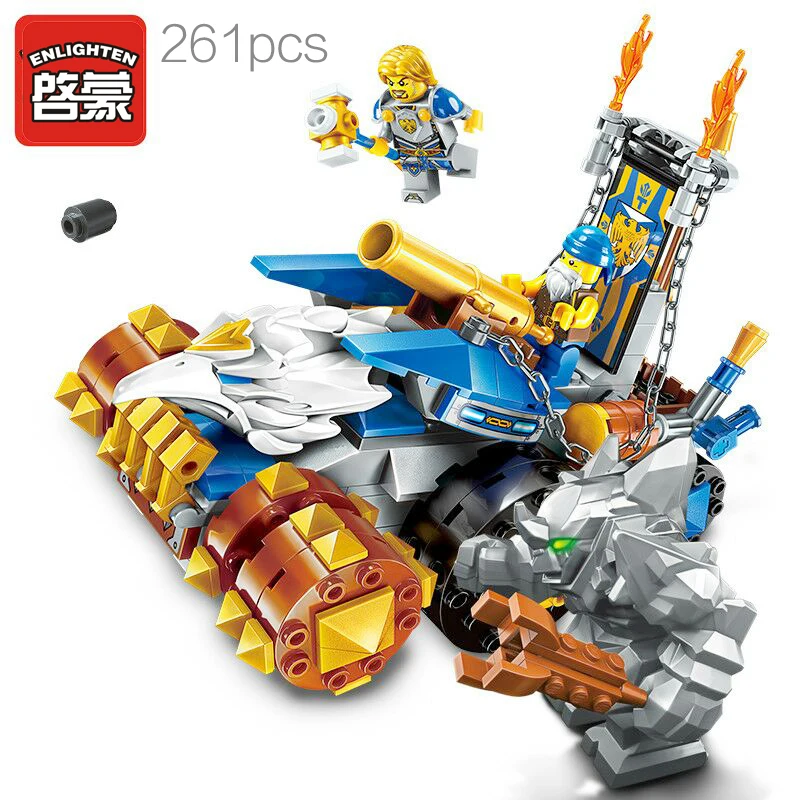 Enlighten Models Building toy Compatible with Lego E2307 261pcs Knights Blocks Toys Hobbies For Boys Girls Model Building Kits