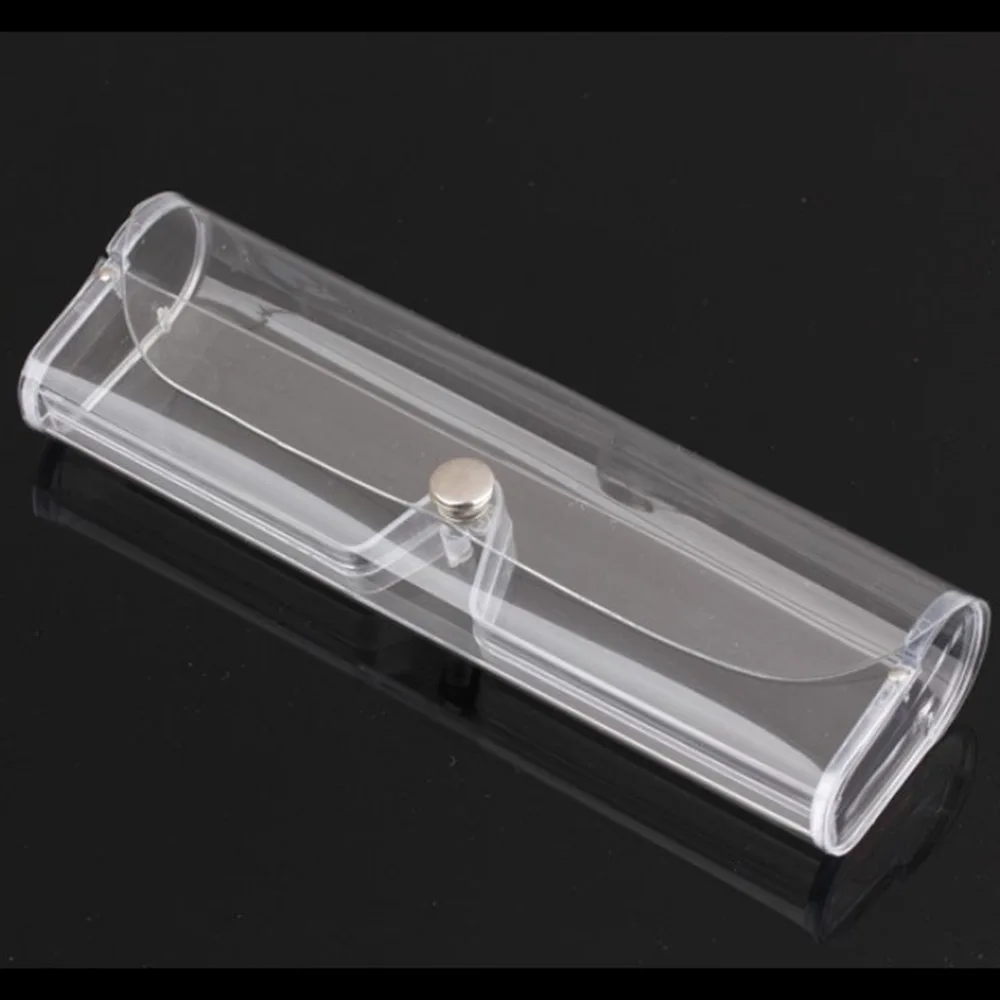 Plastic Ultralight Boxes Portable Transparent Reading Glasses Cases For Women Men Unisex Clear Slim Glasses Cases for Presbyopic - Color: clear