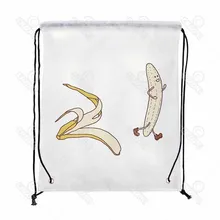 Голый банан пилинг прогулки Печати Drawstring Рюкзак для покупок дорожна Сумка Обувь подарок сумка mochilas feminina