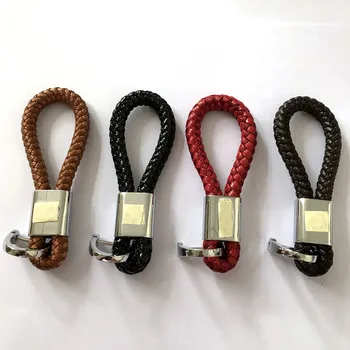 

Business Keychain Braided Genuine Leather Car Key Ring For Suzuki MG OPEL For Tesla For Lexus For Lincoln 20 PCS