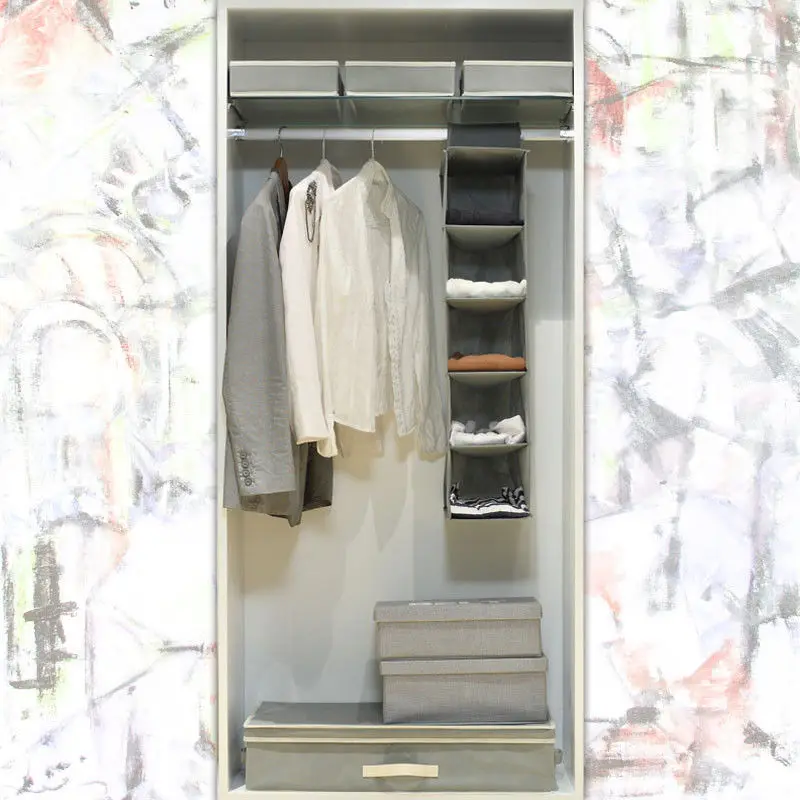 5 Полка Складной подвесной шкаф секция органайзер для хранения обуви Одежда аккуратный шкаф висячая организация