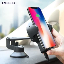 Qi Car Wireless Charger for iPhone X 8, ROCK 5W Wireless Car Charger for Samsung, Car Holder Stand wireless charger