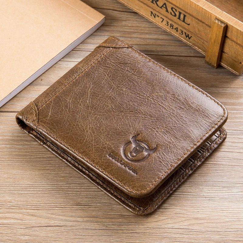 Bullcaptain Men Classic Trifold Wallet