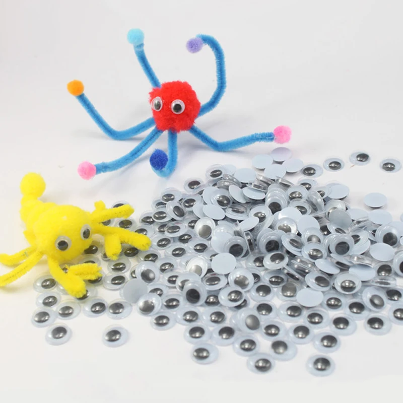 

5/7/10/12/15/20mm Multicolor With Eyelash Eye Activities Moving Eyeball DIY Plastic Eyes Scrapbook for Doll Toy Accessories
