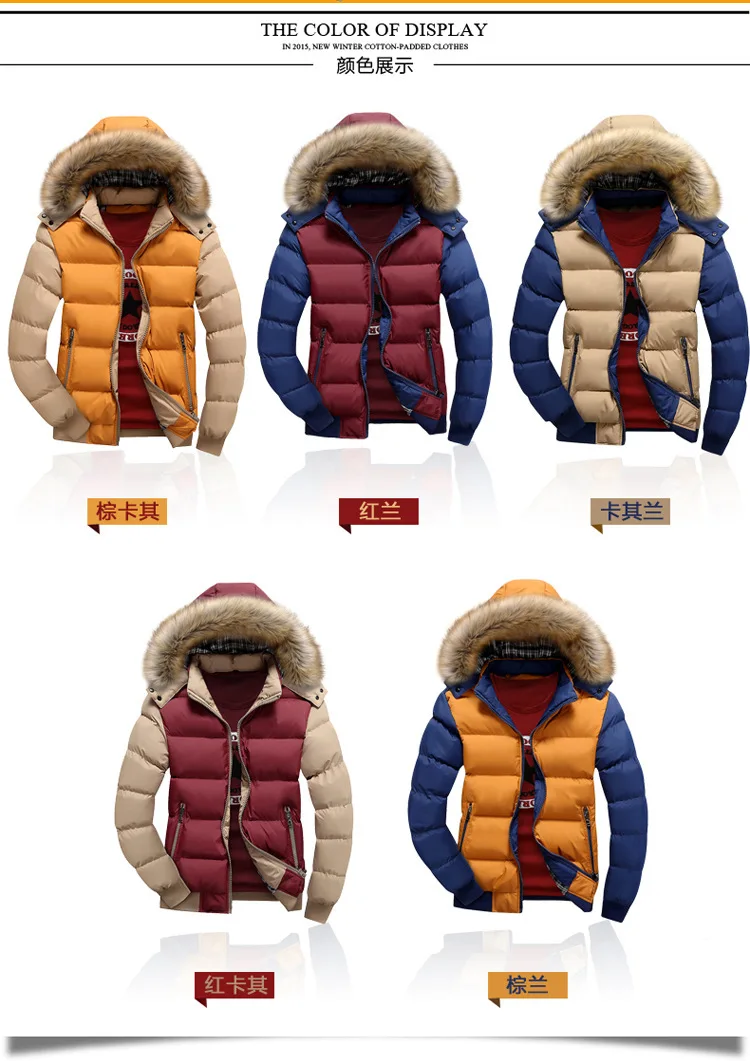 Mens Coats With Fur Hooded Winter Fleece Jackets Men Slim Thicken Outwear Warm Coat Top Brand Clothing Casual Men's Jackets