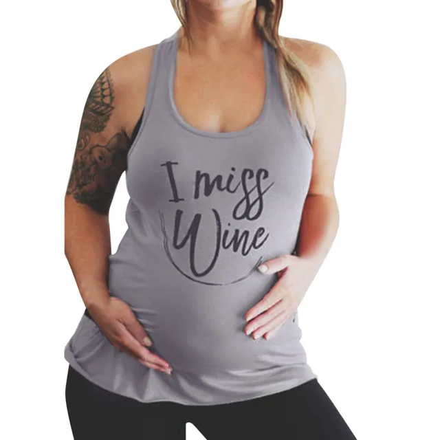 Womens Letter Printed Maternity Tops New Soft Summer Sleeveless Pregnant Tank Tops Shirt Spring Summer Pregnant Clothing