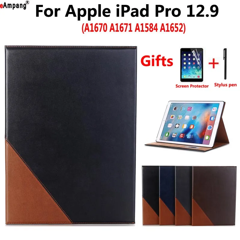 

Premium Leather Case for Apple iPad Pro 12.9 2017 2015 A1671 Smart Case Cover Funda Tablet Slim Flip Magnet Sleep Stand Shell