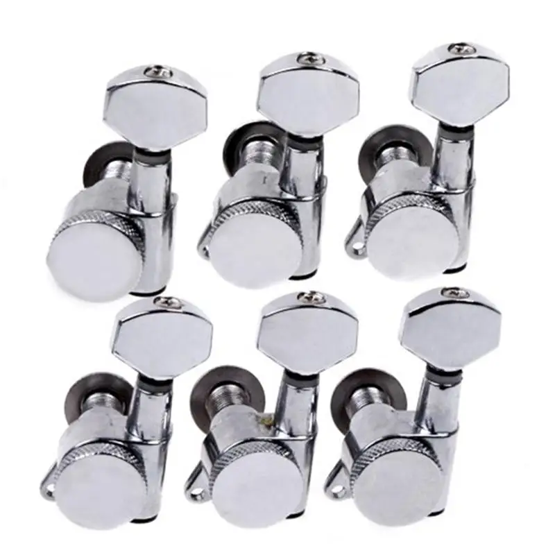 1set 6L Locking Tuning Pegs Machine Heads Chrome Fender Guitar Tuning Keys replacementin Guitar