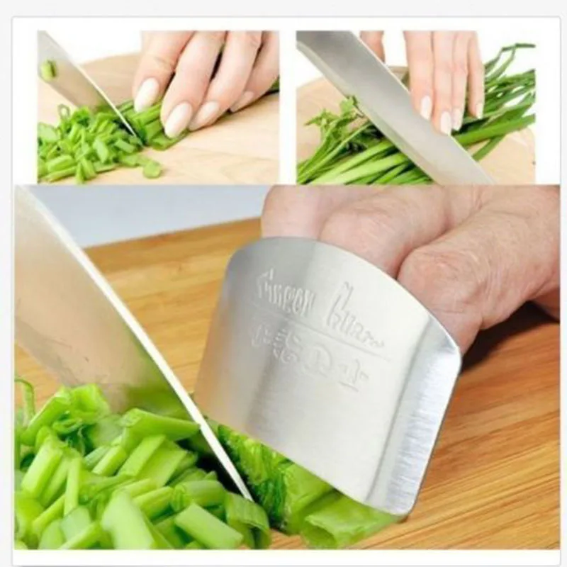 

1 PCS Finger Guard Protect Finger Hand Not To Hurt Cut Stainless Steel Hand Protector Knife Cutting Finger Protection Tools