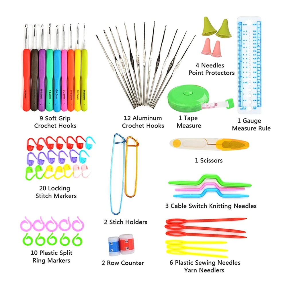 72 шт./компл. синтетический трэд Нидл швейный набор инструментов инструменты и аксессуары нейлоновый швейный набор инструментов Комплект крючков для вязания сумка для мамы