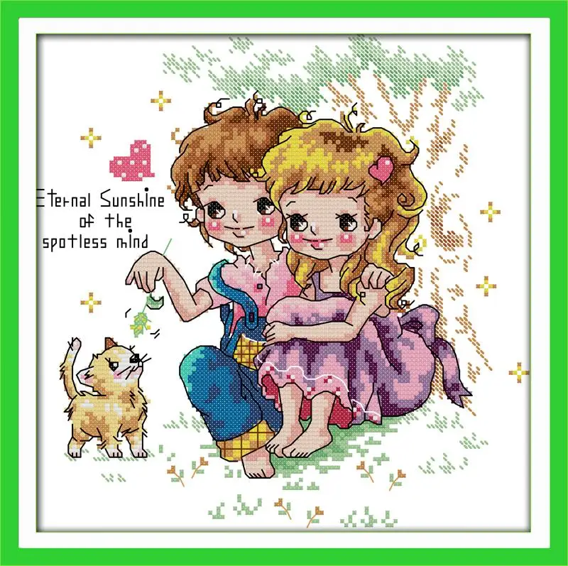 

Cross Stitching Happy picnic DIY Needlework Patchwork DMC Cross Stitch Kits for Embroidery Knitting Needles hobby and crafts