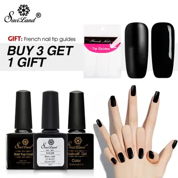 

Saviland Buy 3 Get 1 Gift Top Base Coat Kits Paint Gel Nail Polish Matte Top Coat for Uv Painting Gel Varnish Nail Art Set
