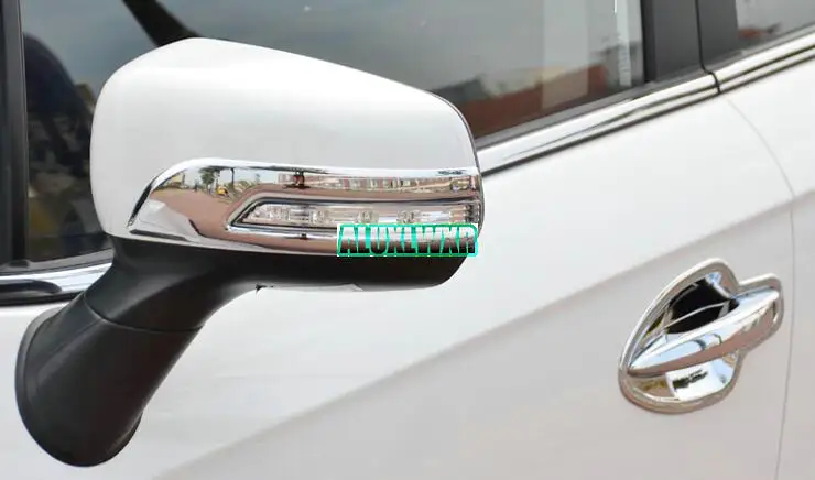 АБС-пластик хром зеркала заднего вида крышка Боковая дверь Зеркала заднего вида крышки отделка 2 шт./компл. подходит для JAC S3 автомобильные аксессуары