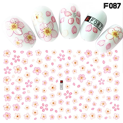 Наклейки для ногтей, F056-F116, самоклеющиеся наклейки для ногтей, Серия s F, самоклеющиеся наклейки для маникюра, пресс для ногтей, NBF - Цвет: F087