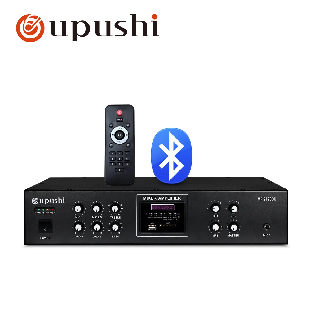 Power amplifier bluetooth 4.0 with 3 microphones