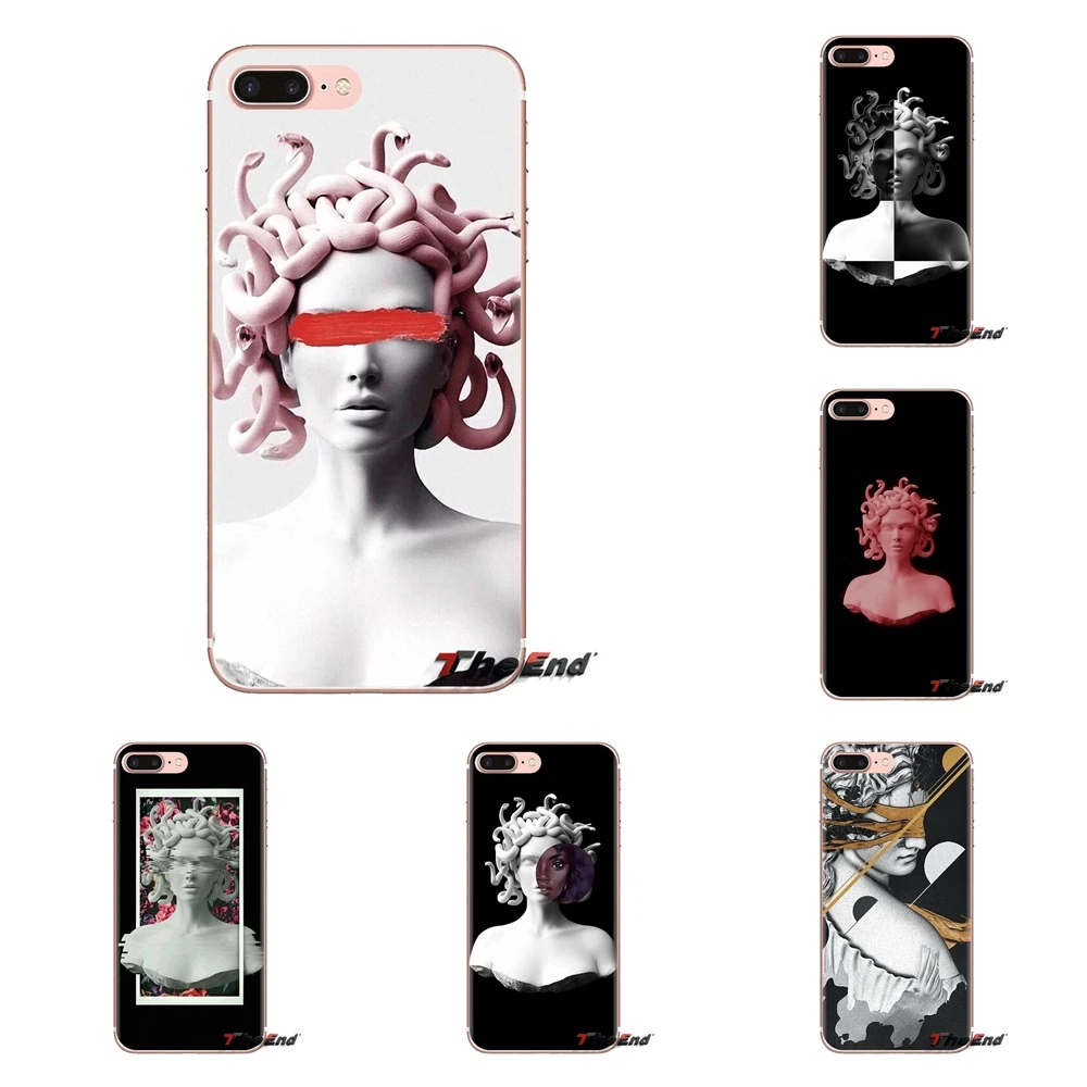 For Xiaomi Mi3 Samsung A10 A30 A40 A50 A60 A70 Galaxy S2 Note 2 Grand Core Prime Medusa Vaporwave Glitch Transparent TPU Housing |