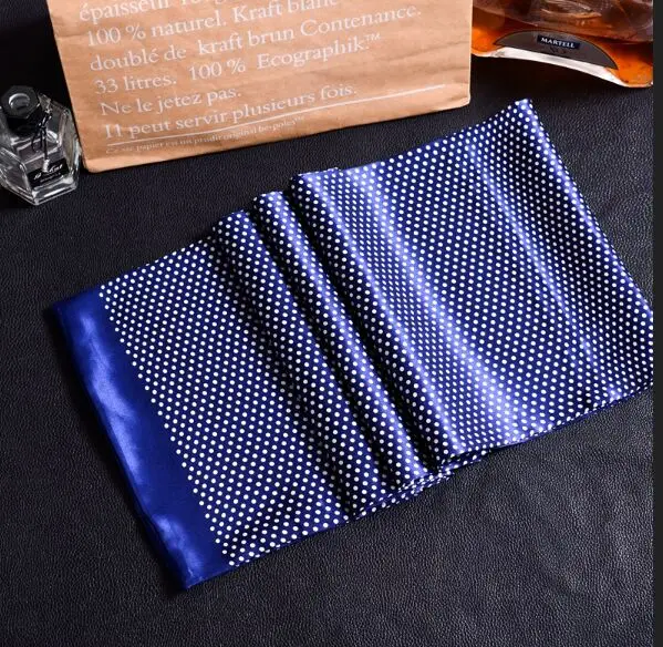 Винтажный шёлковый шарф мужской моды Пейсли цветочный узор печати двухслойный шелковый атлас шейный платок#4040 - Цвет: GINGER