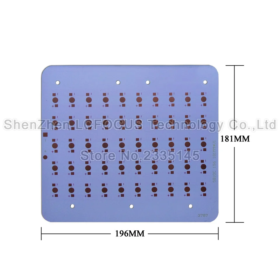1 Вт 3 Вт 5 Вт алюминиевая пластина 196*181*1,2 мм Высокая мощность PCB теплоотвод пластина доска DIY 50 Вт 100 Вт 150 Вт Светодиодный светильник для 1 3 5 Вт бисер