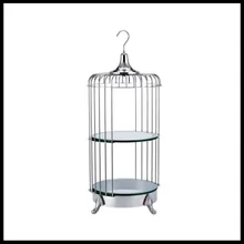 1 PCS European creative stainless steel two-layer bird cage snack rack buffet pastry rack bar ktv fruit dish snack tray pastry sandwich maker stainless steel puff pastry machine cake house western restaurant snack food snack equipment 220v 1pc