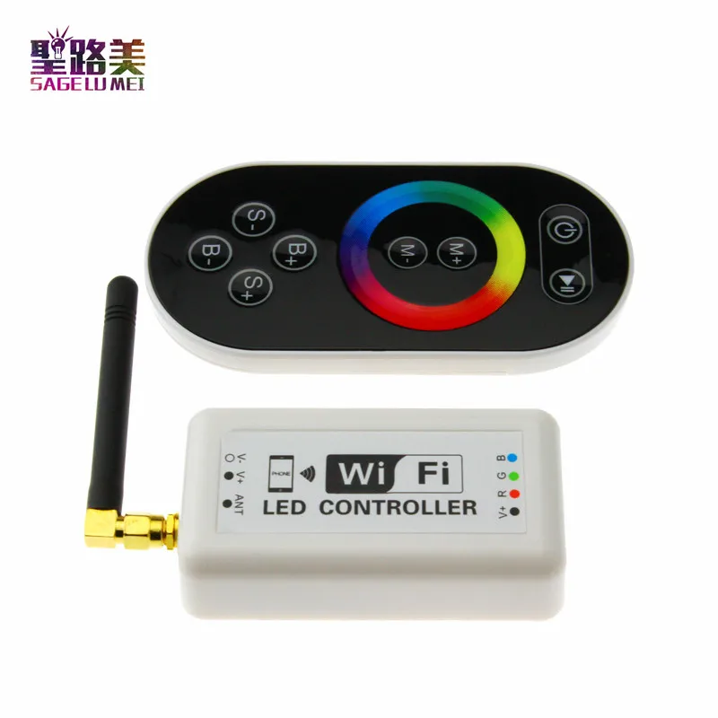 

Free shipping 16 millions color RGB WIFI LED controller with remote,Group or timing control magic color rgb controler wifi 370